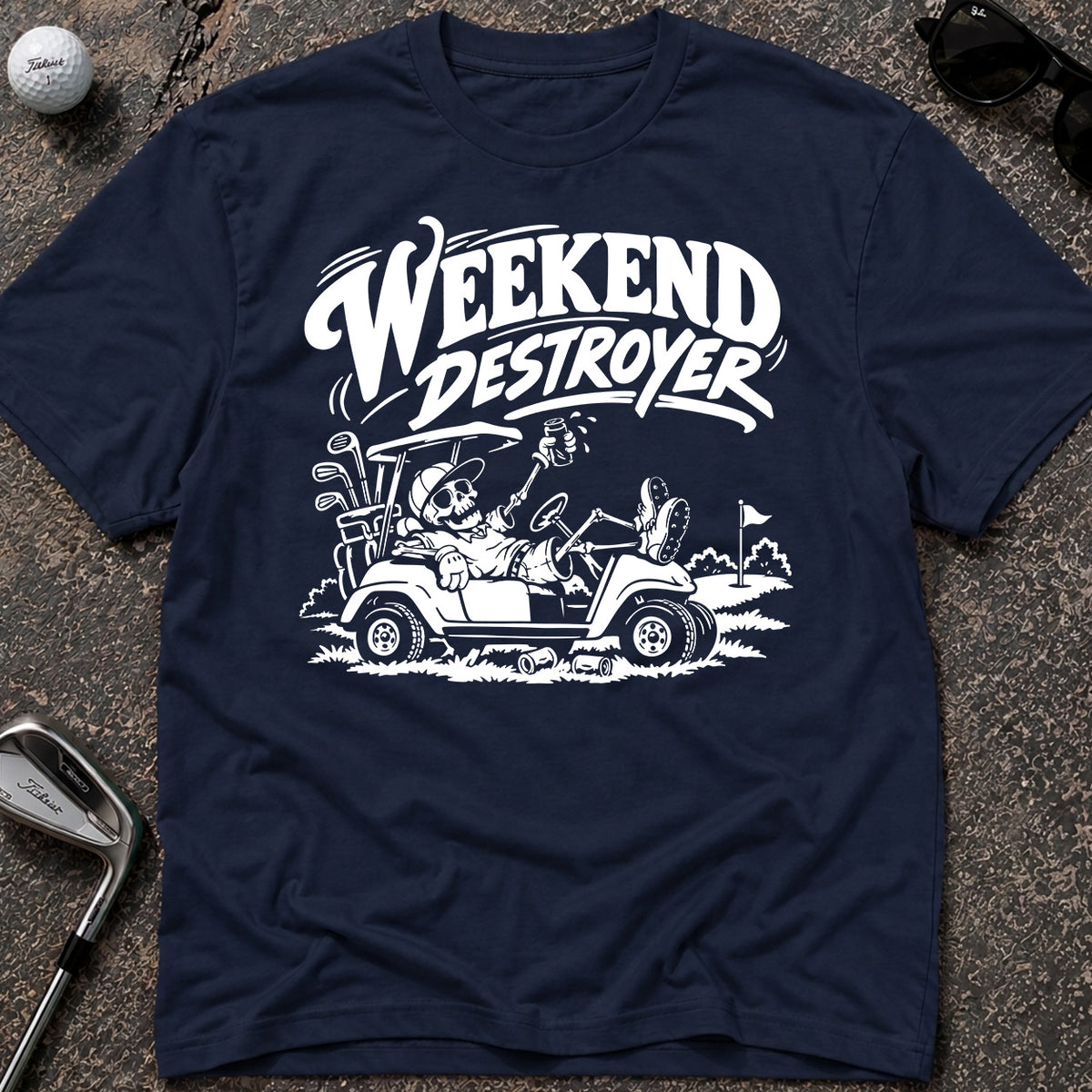 WEEKEND DESTROYER SKEL Golf T-Shirt