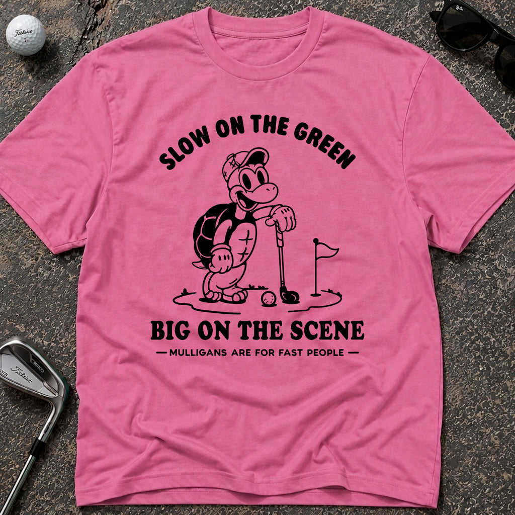 SLOW ON THE GREEN TURTLE Golf T-Shirt