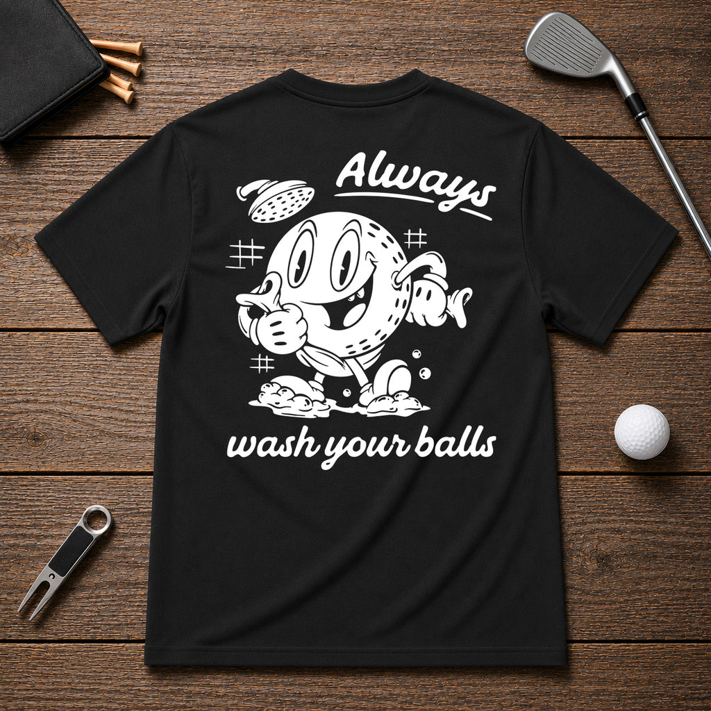Always Wash Your Balls Retro Vintage Golf Tee