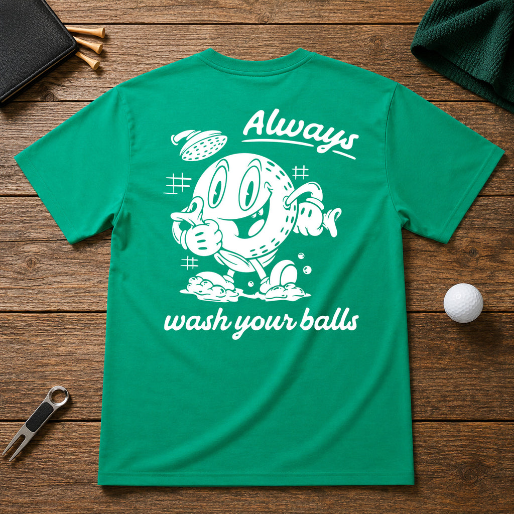Always Wash Your Balls Retro Vintage Golf Tee