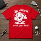 Always Wash Your Balls Retro Vintage Golf Tee