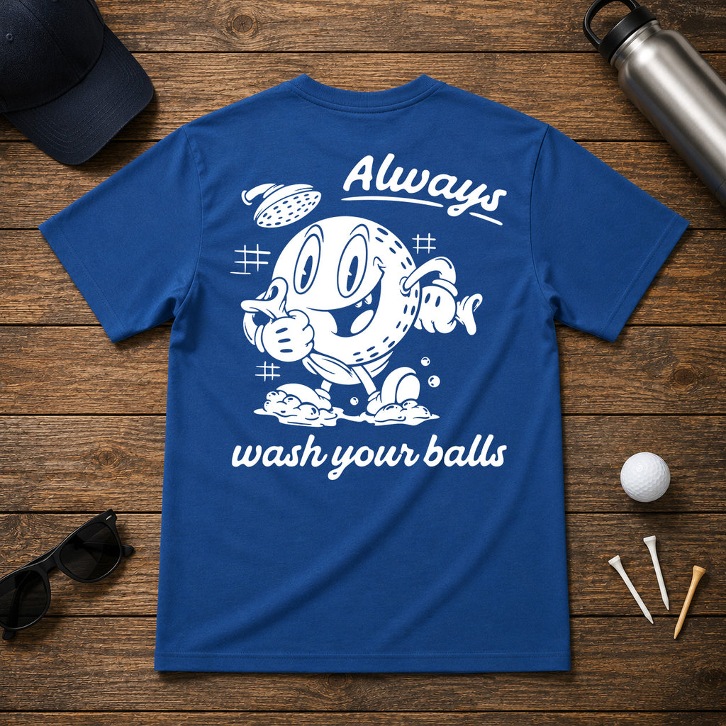 Always Wash Your Balls Retro Vintage Golf Tee