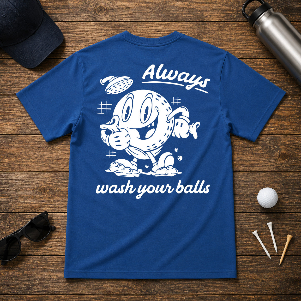 Always Wash Your Balls Retro Vintage Golf Tee