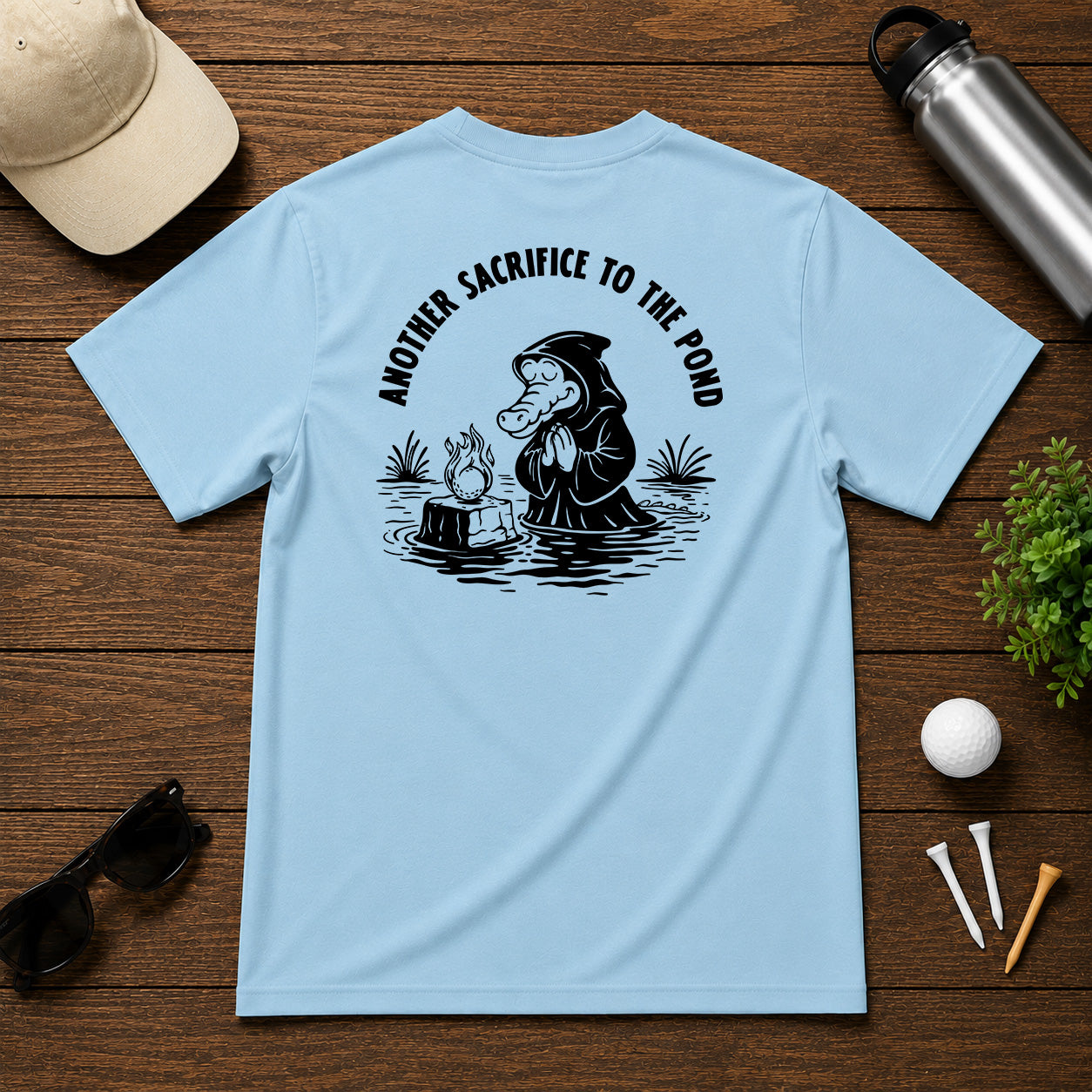 Funny alligator golfing shirt