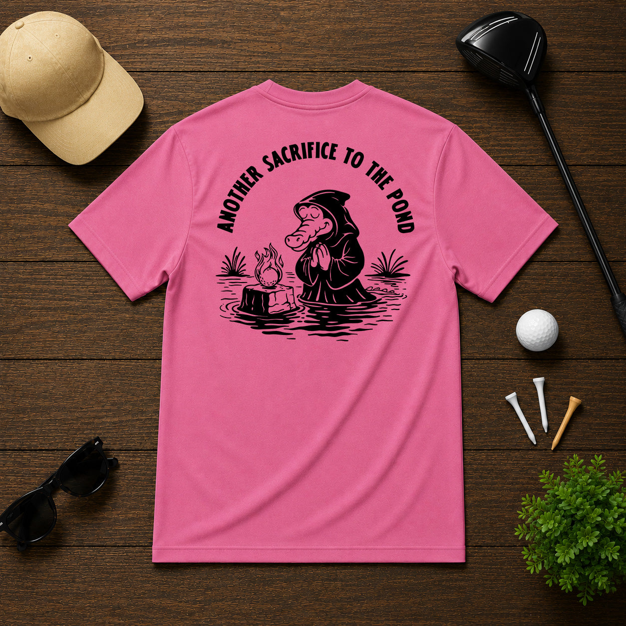 Funny alligator golfing shirt