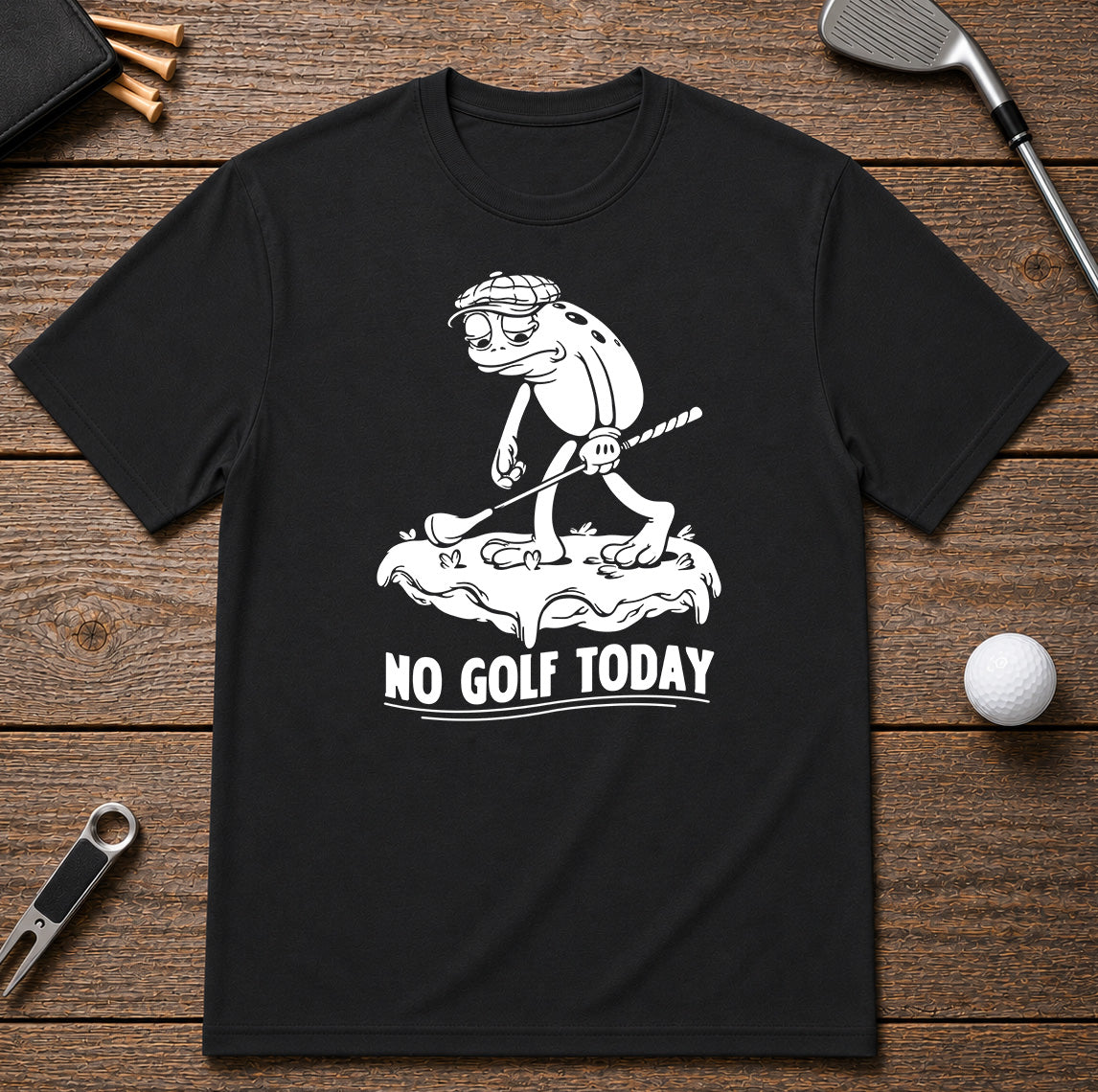 No Golf Today Frog Golf T-Shirt