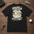 Making A Splash- Funny water hazard golf shirt. For golfers who have the problem of always ending up in the pond.