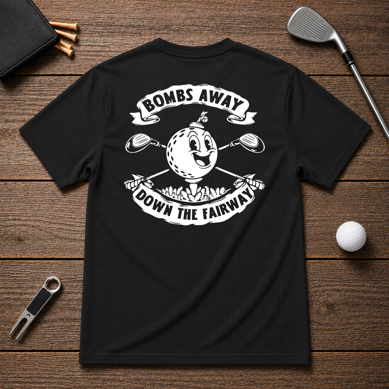 Retro funny golfer tee shirt