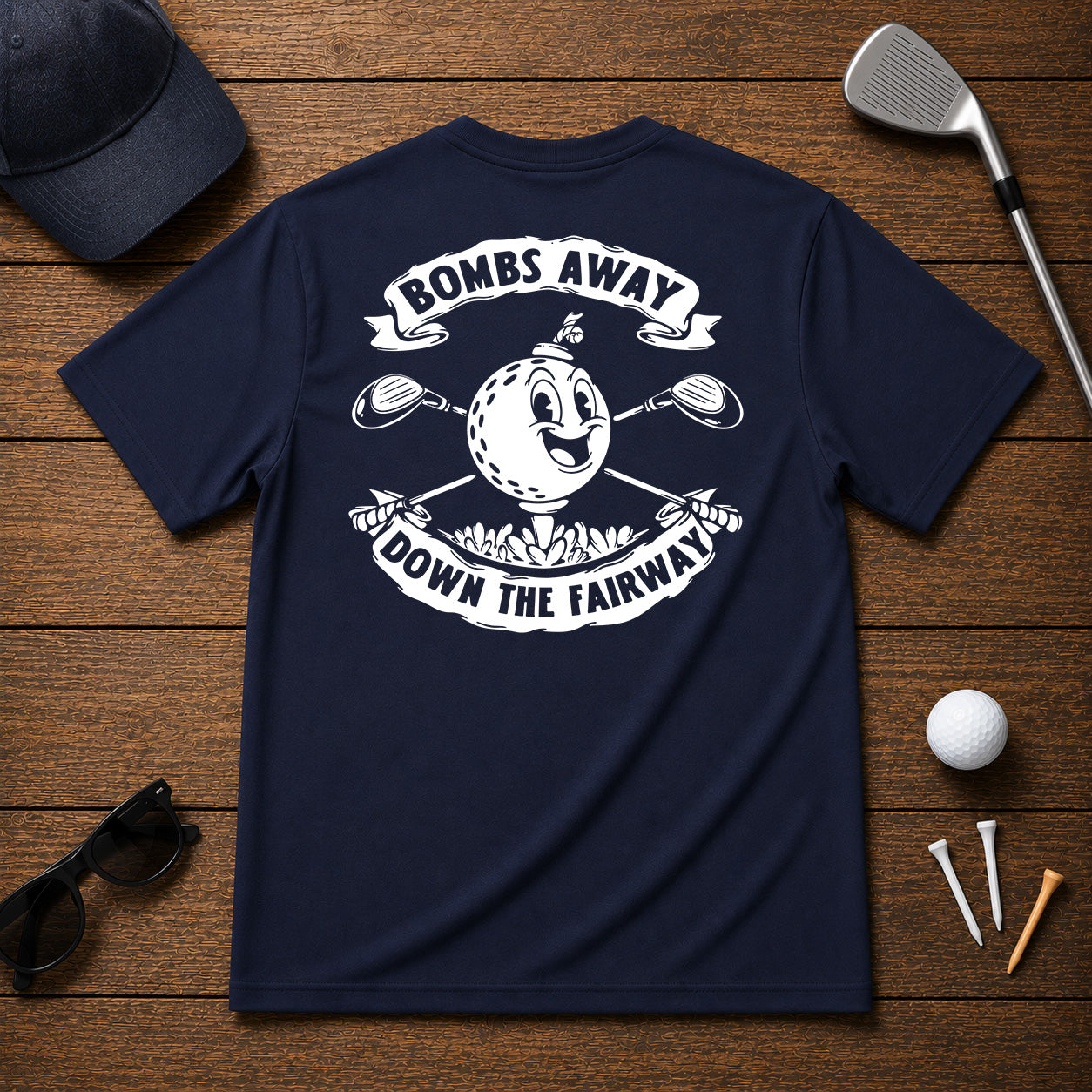 Retro funny golfer tee shirt