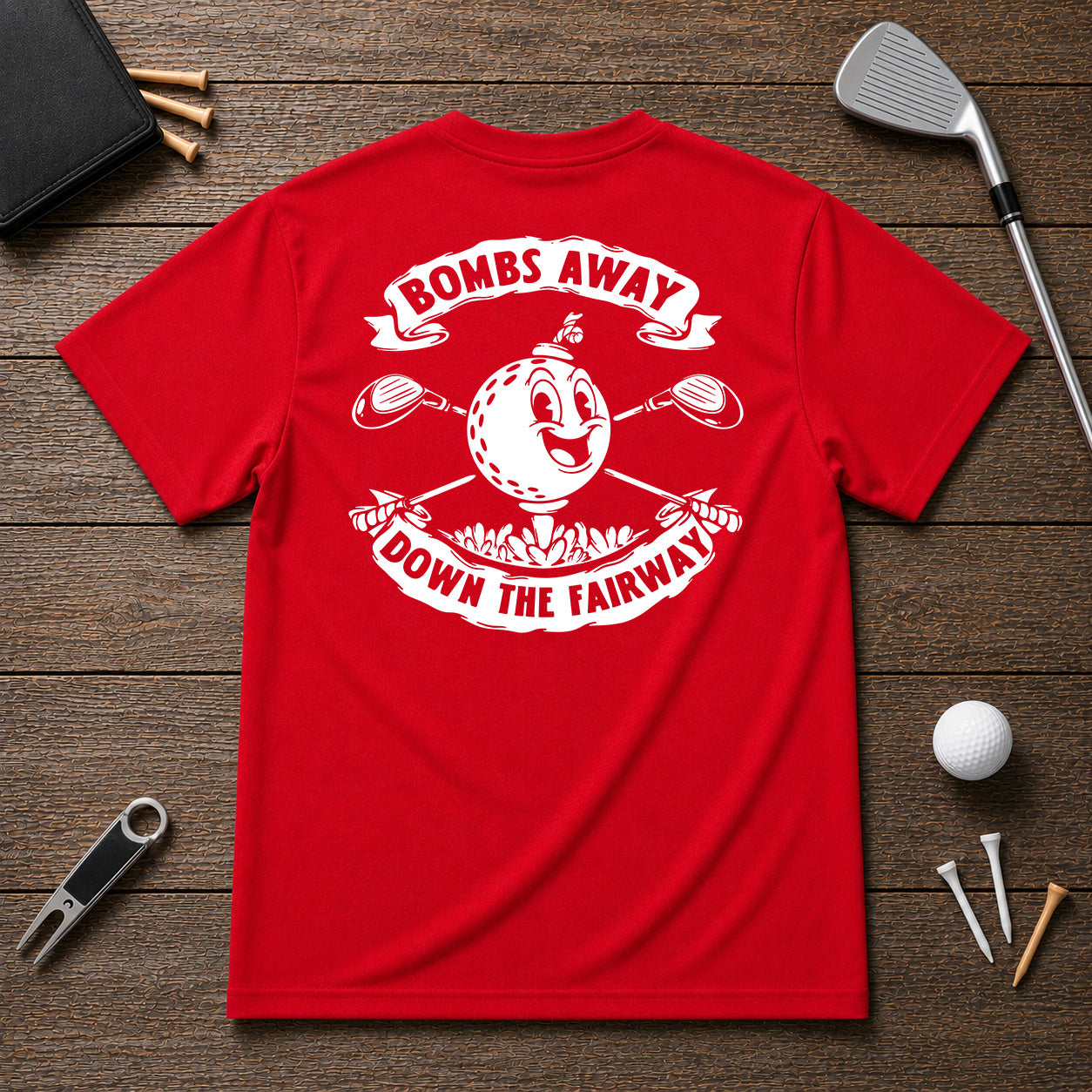 Retro funny golfer tee shirt