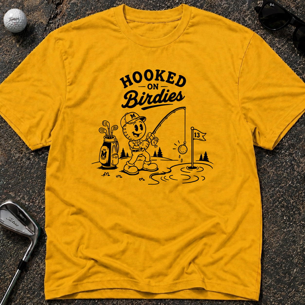 HOOKED ON BIRDIES Golf T-Shirt