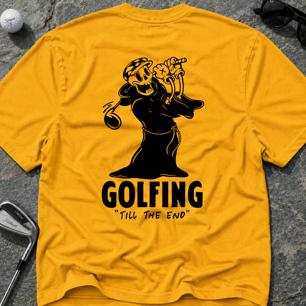 GOLFING TILL THE END Golf T-Shirt
