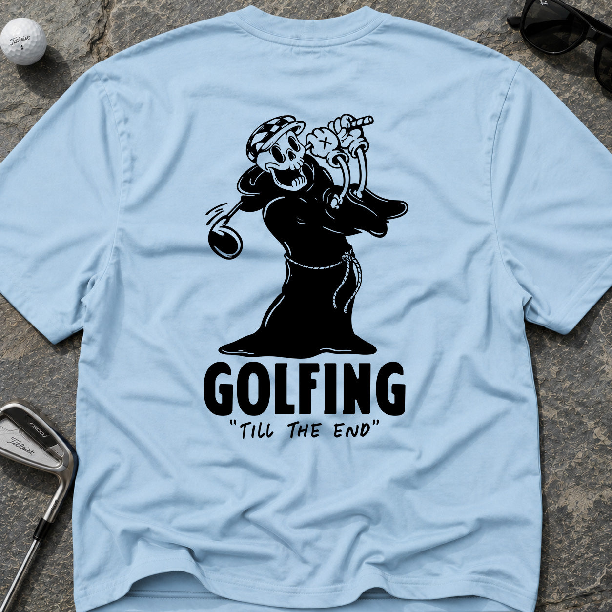 GOLFING TILL THE END Golf T-Shirt