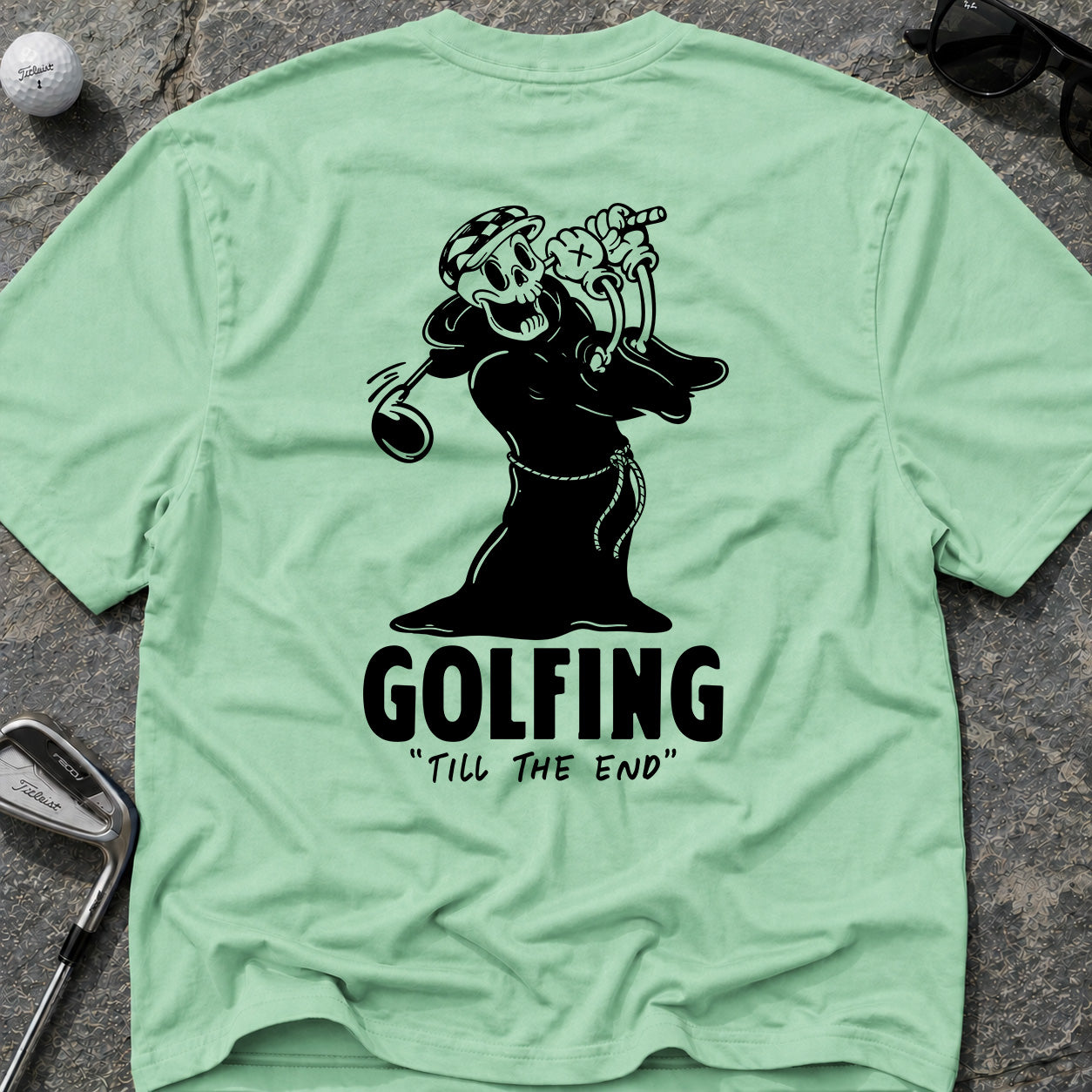 GOLFING TILL THE END Golf T-Shirt