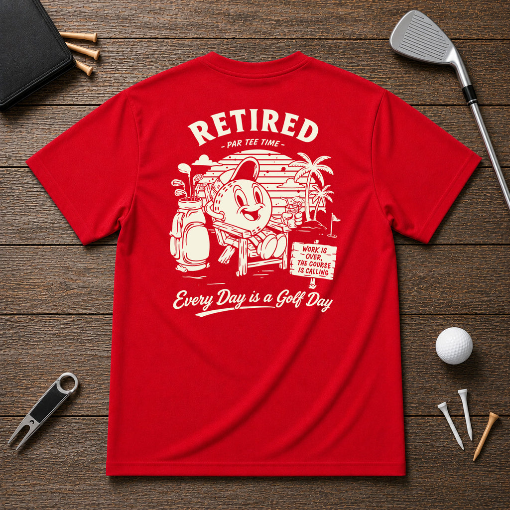 Retired Golfer Retro Vintage Style Beach Golf Course 