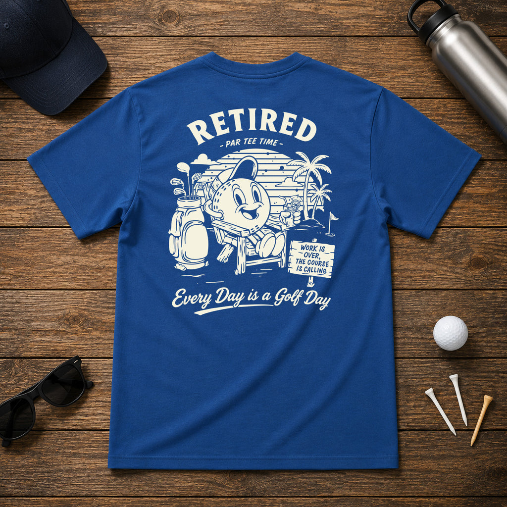 Retired Golfer Retro Vintage Style Beach Golf Course 