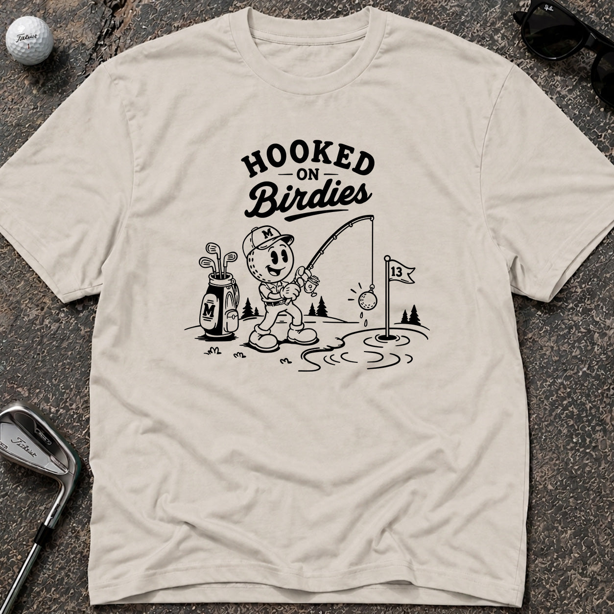 HOOKED ON BIRDIES Golf T-Shirt