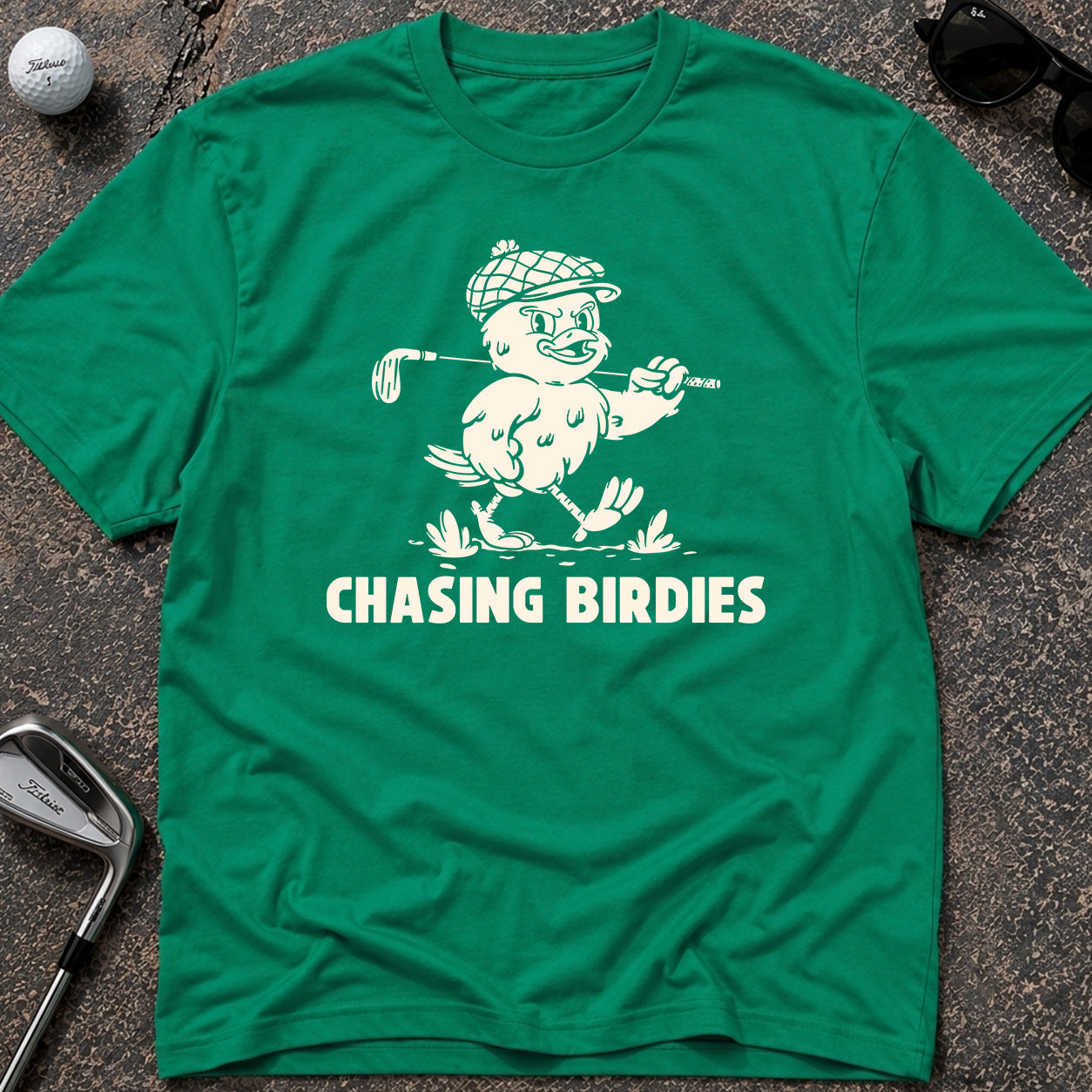CHASING BIRDIES CREAM Golf T-Shirt