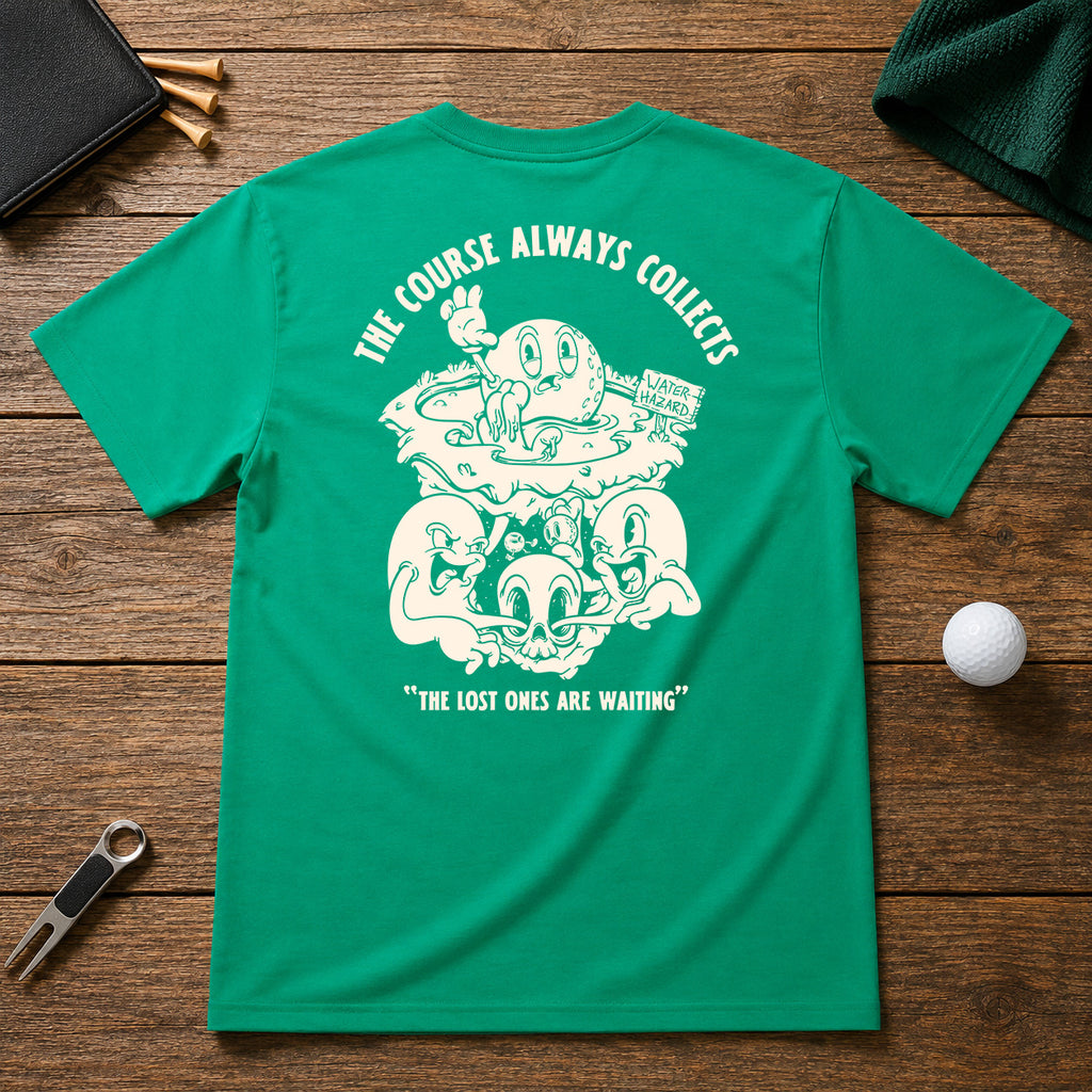 Dark Shallows- Funny golfer water hazard t-shirt. For the golfer that always tends to find the water hazard, and can't catch a break on the golf course.