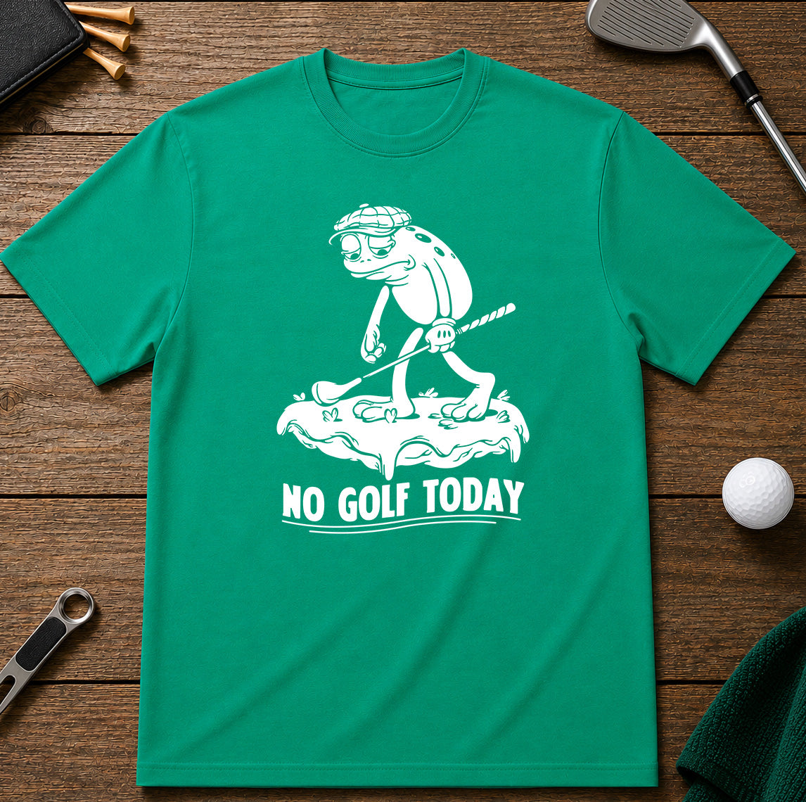 No Golf Today Frog Golf T-Shirt