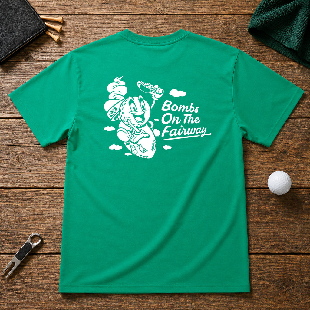 Bombs On The Fairway - Funny sarcastic golf joke shirt. For the golfer that swings hard, and hits hard. They may not know where it lands, but it flew.