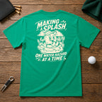 Making A Splash- Funny water hazard golf shirt. For golfers who have the problem of always ending up in the pond.