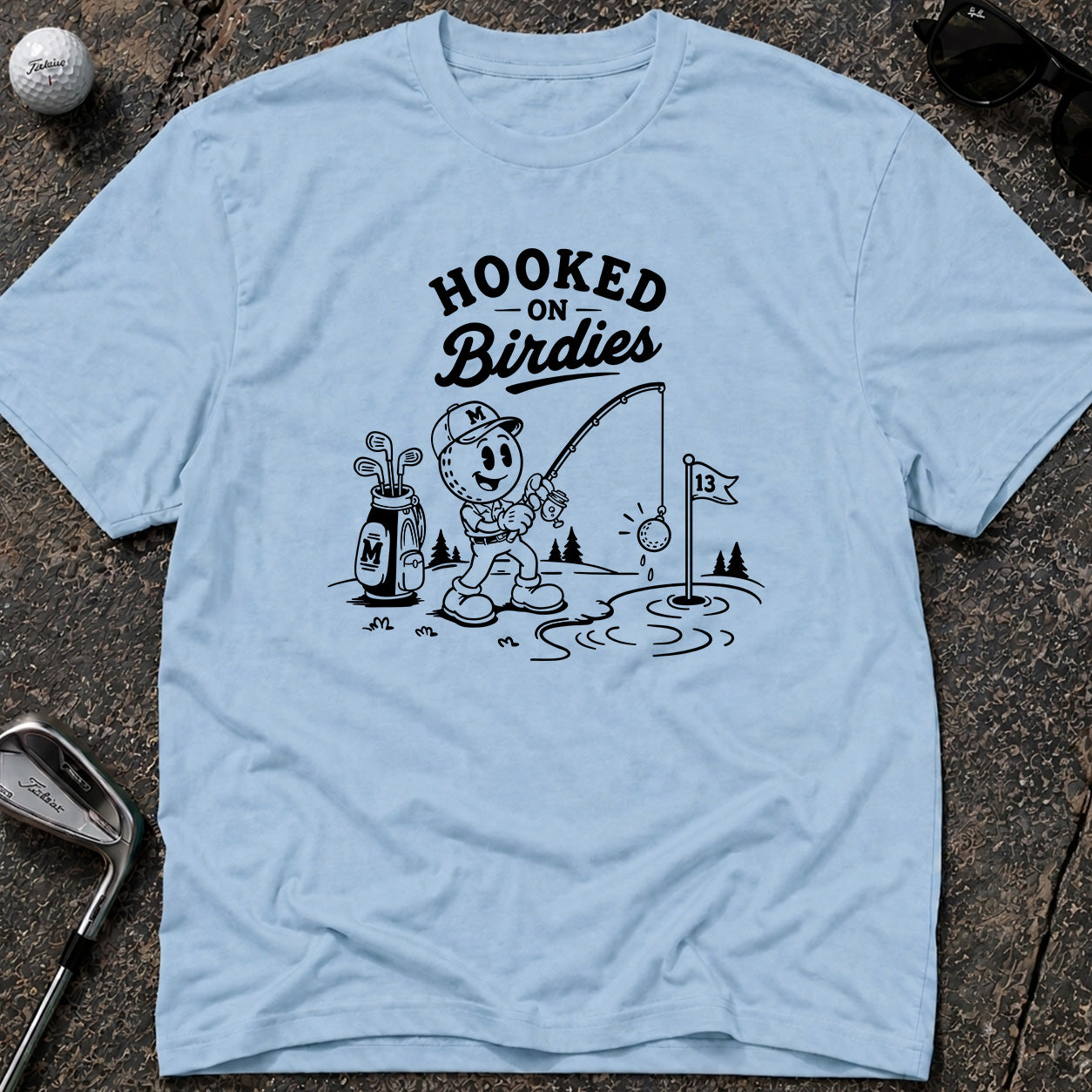 HOOKED ON BIRDIES Golf T-Shirt