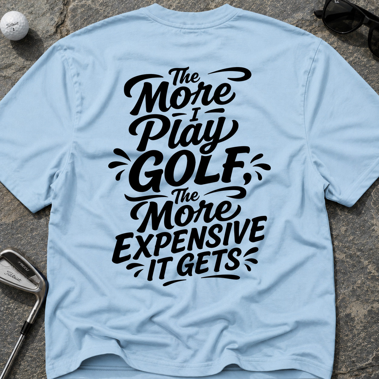 MORE I PLAY *BLACK* Golf T-Shirt