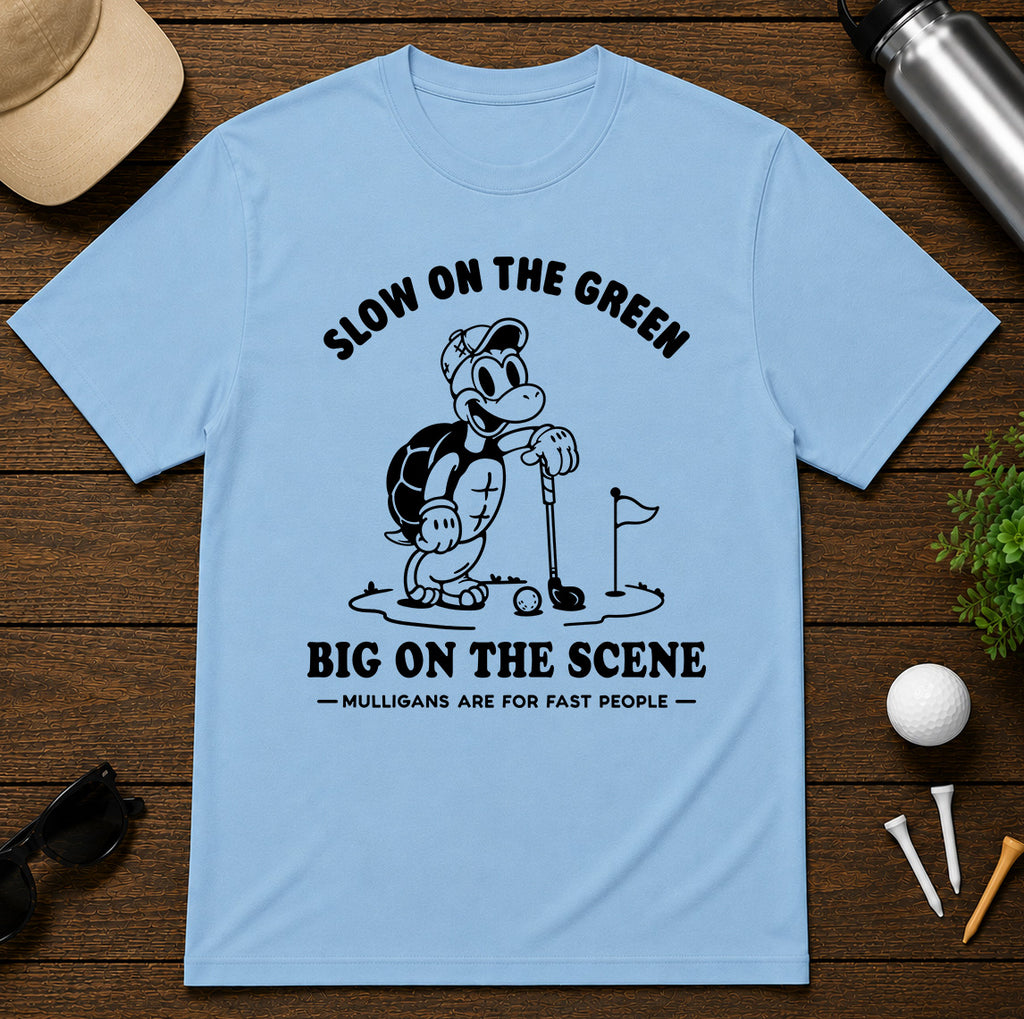 Slow On The Green Turtle Golf T-Shirt