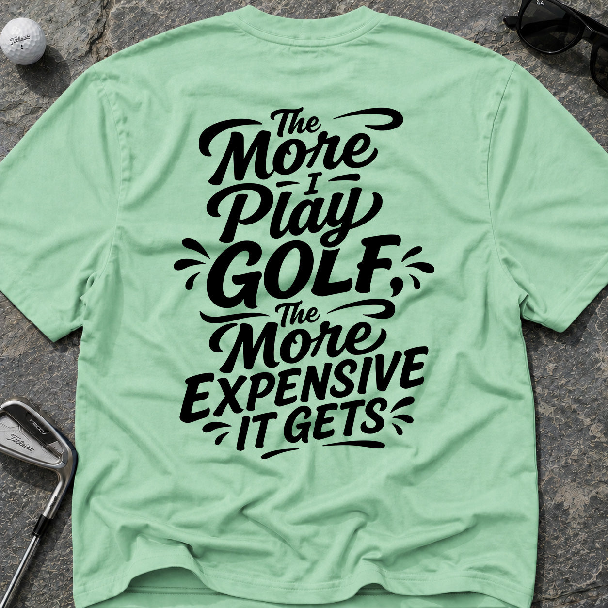 MORE I PLAY *BLACK* Golf T-Shirt