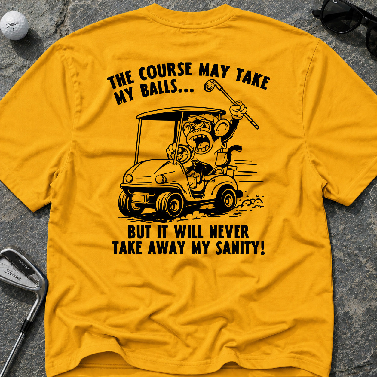 MONKEY SANITY Golf T-Shirt