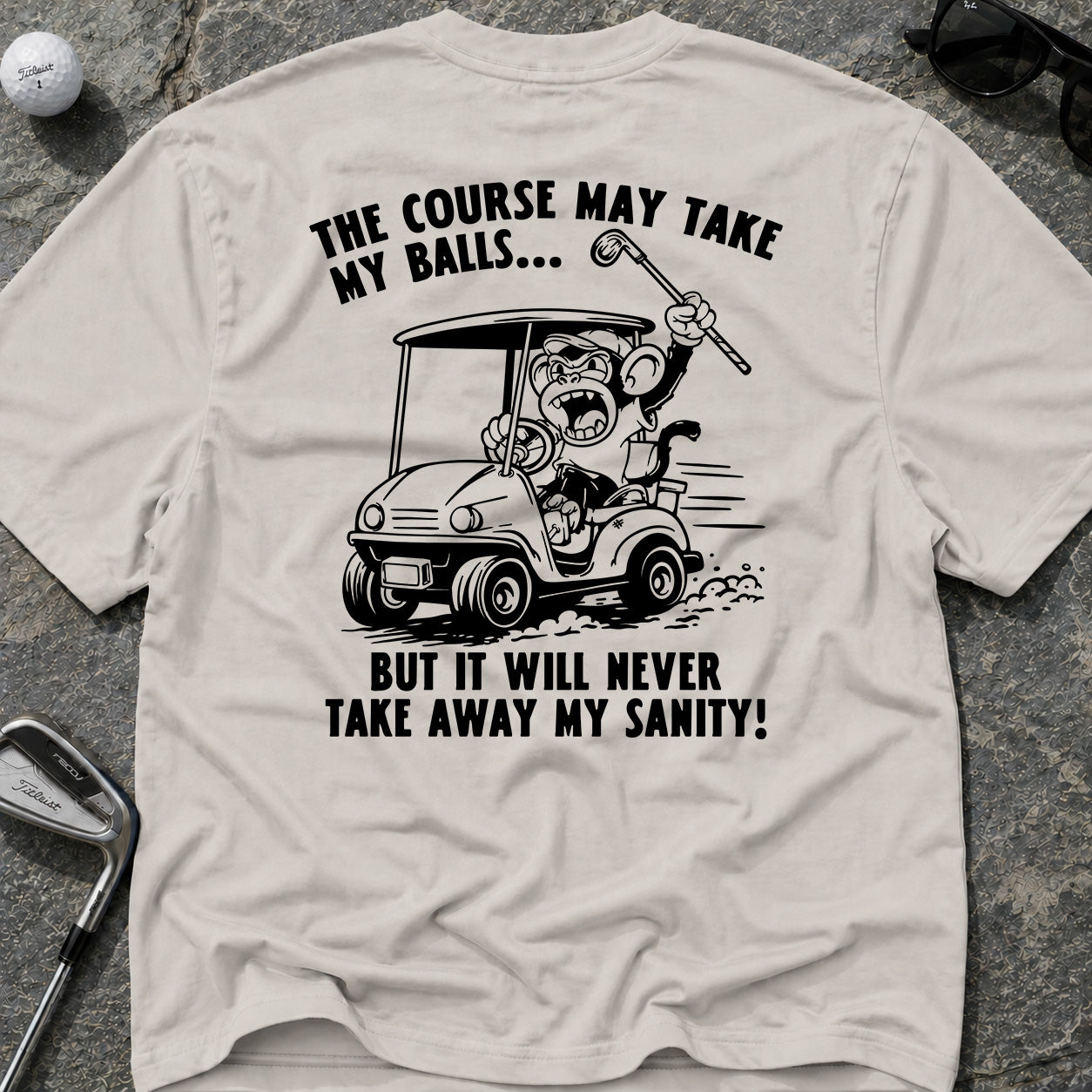 MONKEY SANITY Golf T-Shirt