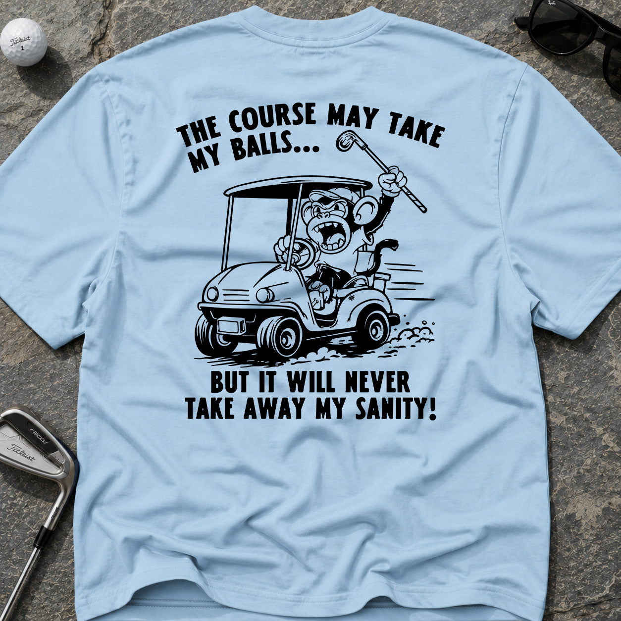 MONKEY SANITY Golf T-Shirt