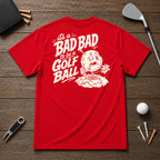 Its a bad day to be a golf ball - funny beat up golf ball after a long day of being on the course. 