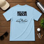 Mulligan Syndicacte Bound To The Game-  Cartoon hand connected to a golf ball by a chain. Sarcastic funny joke humor golf tee.