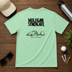 Mulligan Syndicacte Bound To The Game-  Cartoon hand connected to a golf ball by a chain. Sarcastic funny joke humor golf tee.