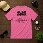 Mulligan Syndicacte Bound To The Game-  Cartoon hand connected to a golf ball by a chain. Sarcastic funny joke humor golf tee.