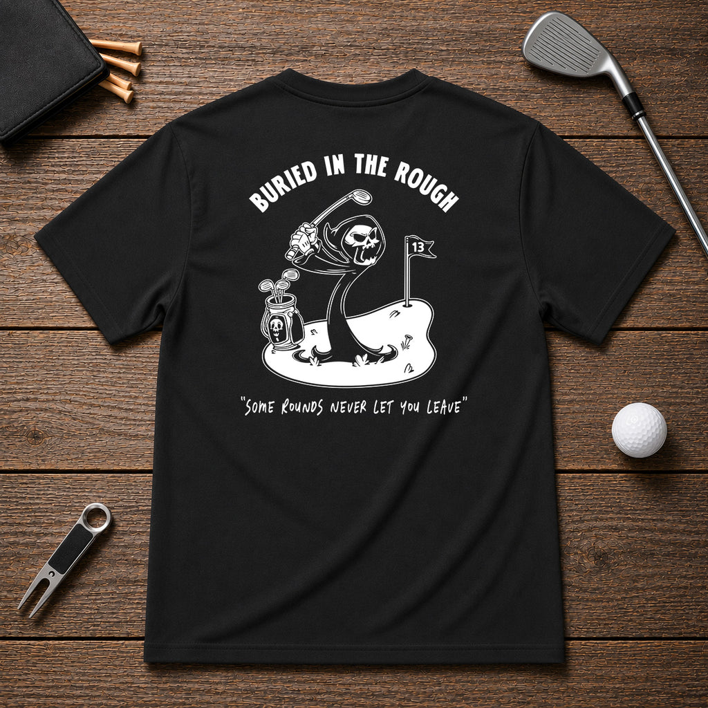 Retro style sarcastic 13th hole funny Grim Reaper golf shirt