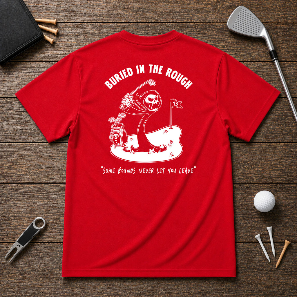 Retro style sarcastic 13th hole funny Grim Reaper golf shirt