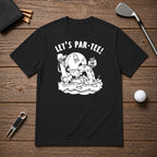 Funny puking golf ball, that can't get enough alcohol.