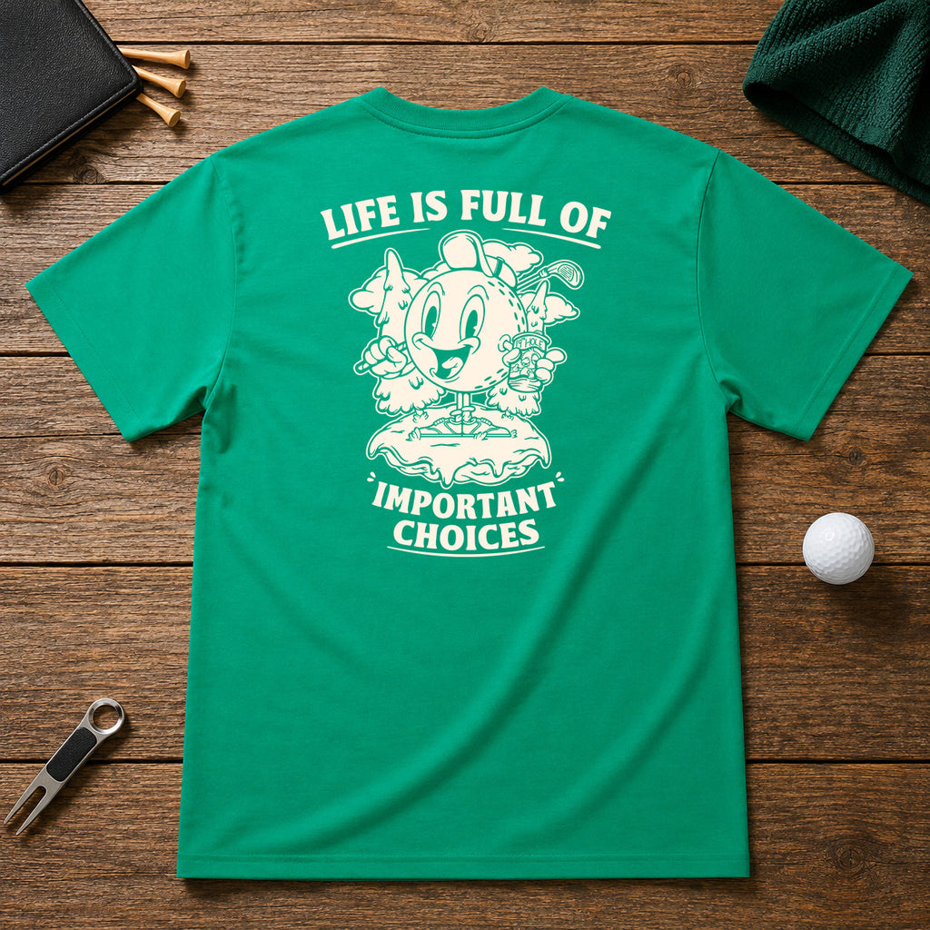 Funny golf ball drinking beer and holding a golf club, in a retro vintage stylized cartoon theme. Great for any golfer looking for a unique golf shirt.