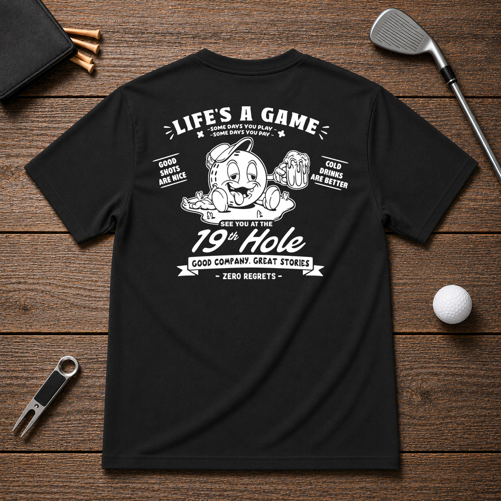 Funny golfer 19th hole drunk golf ball character. Great for after the game while hanging out with friends.