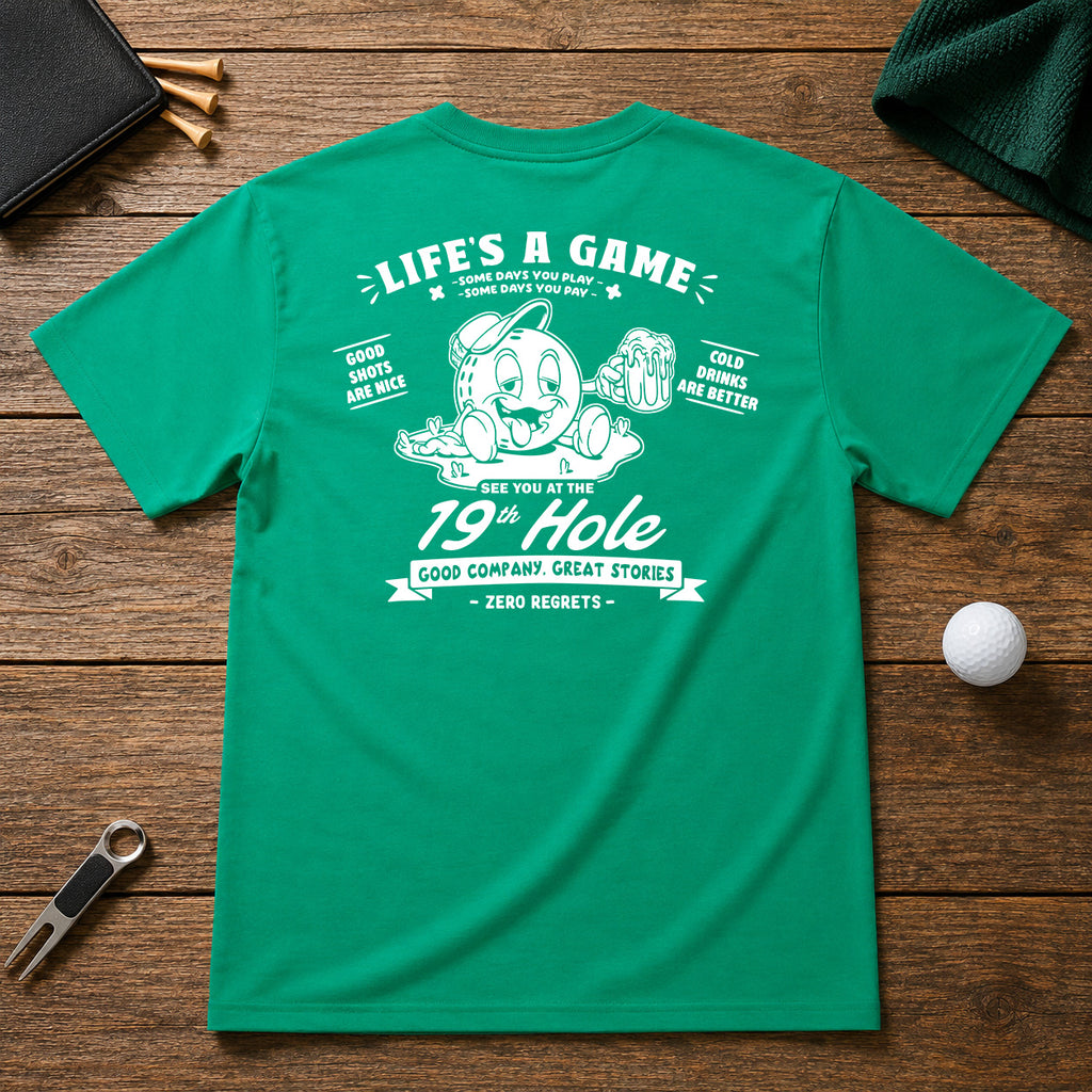 Funny golfer 19th hole drunk golf ball character. Great for after the game while hanging out with friends.