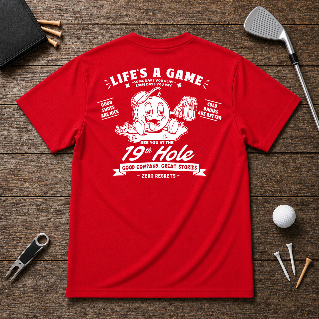 Funny golfer 19th hole drunk golf ball character. Great for after the game while hanging out with friends.