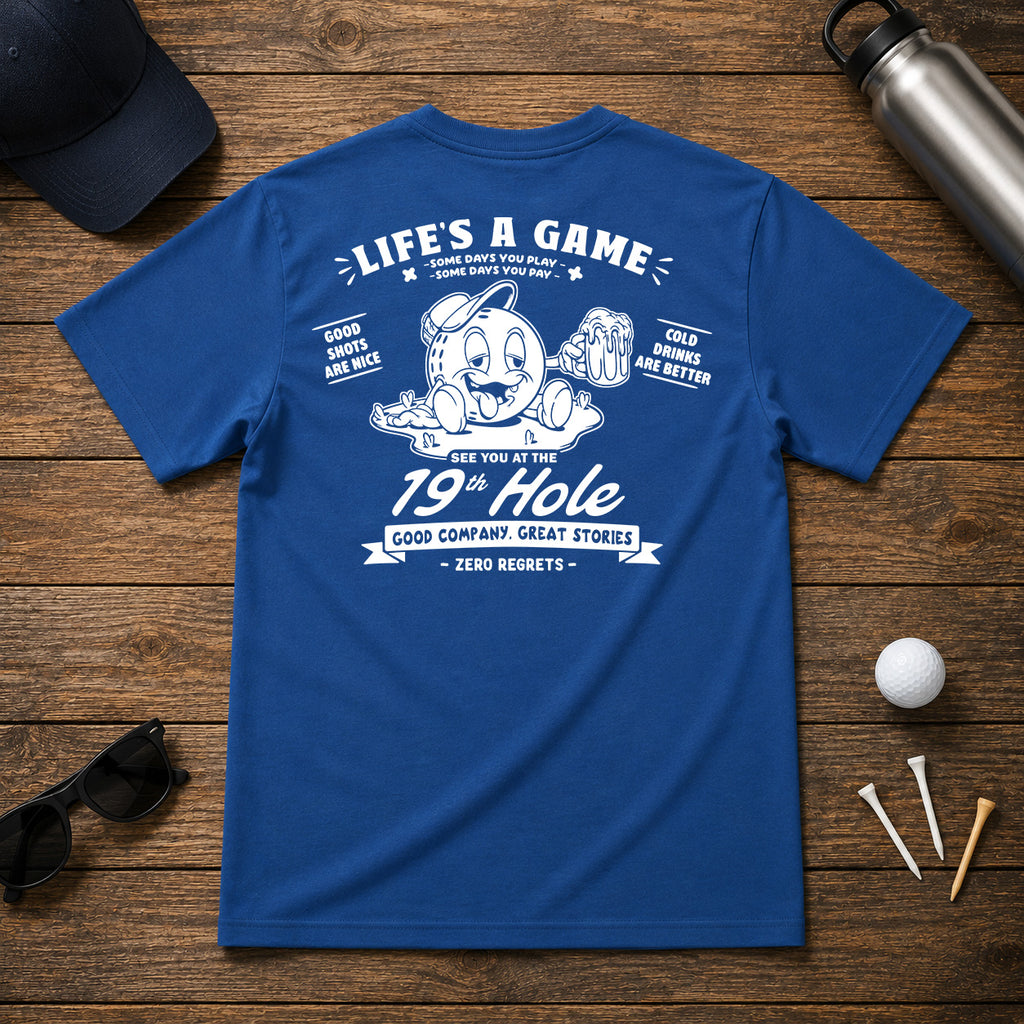Funny golfer 19th hole drunk golf ball character. Great for after the game while hanging out with friends.
