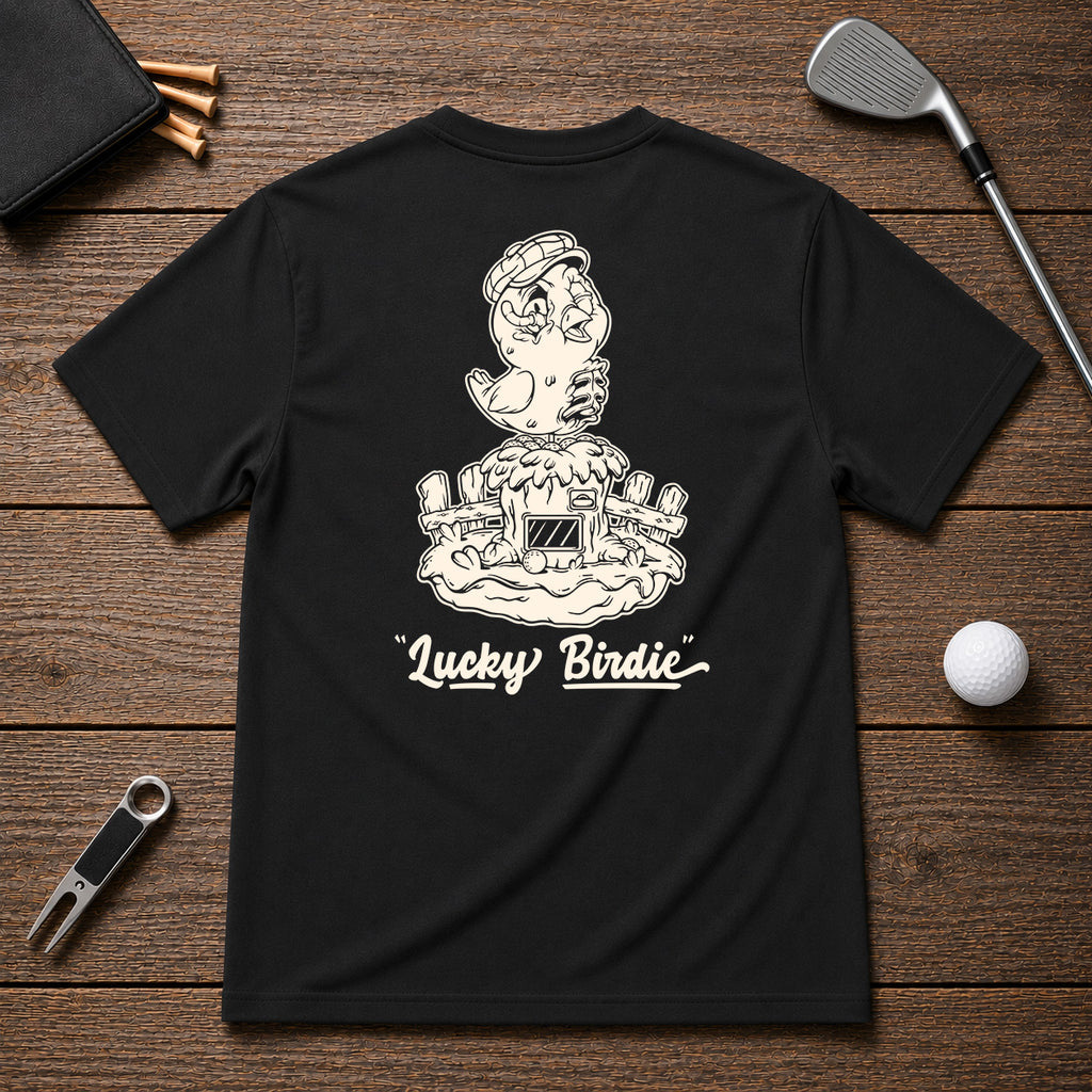 Parody golf shirt, of the old style chicken egg machines from back in the day. 