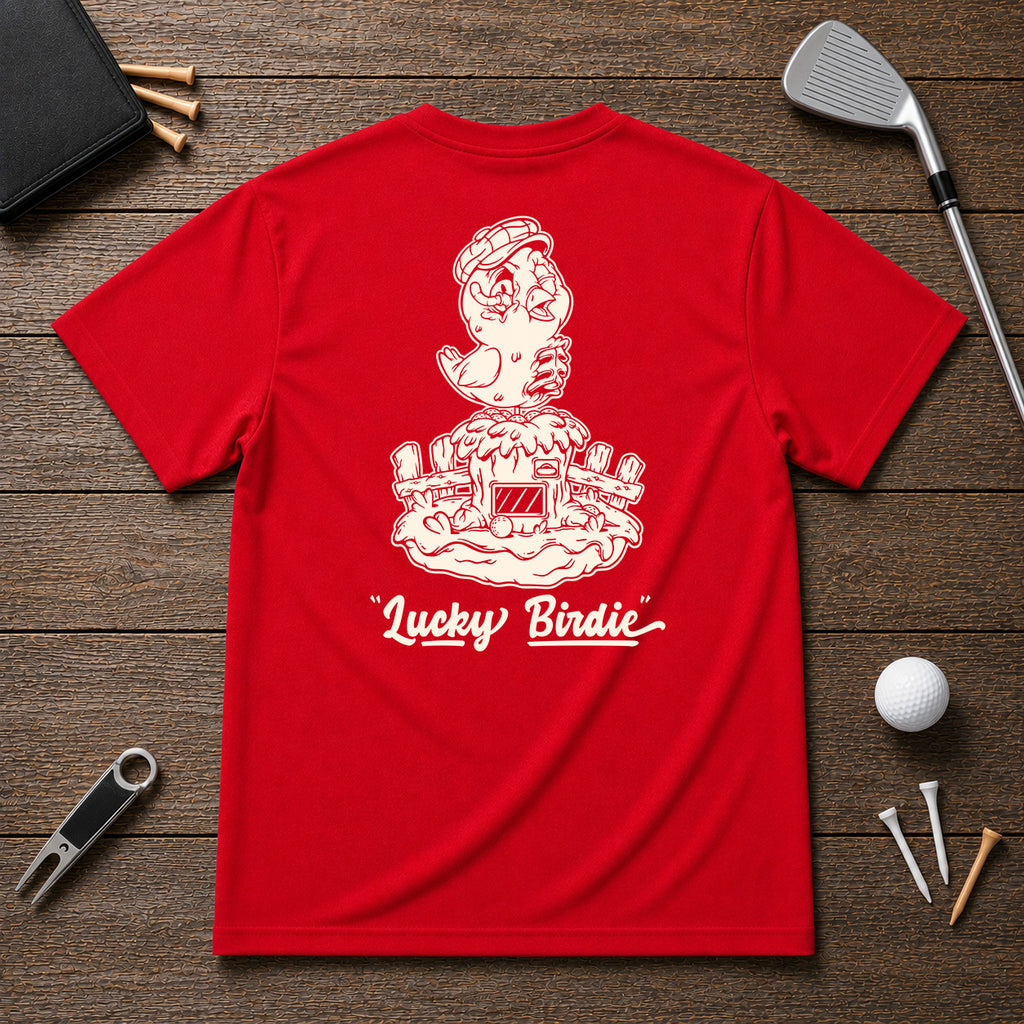 Parody golf shirt, of the old style chicken egg machines from back in the day. 