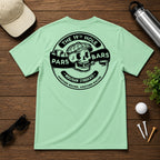 Show you can't wait for the 19th hole, with this stylized retro golf tee. Stylized skull with a golf tee in mouth, with a retro cartoon twist.