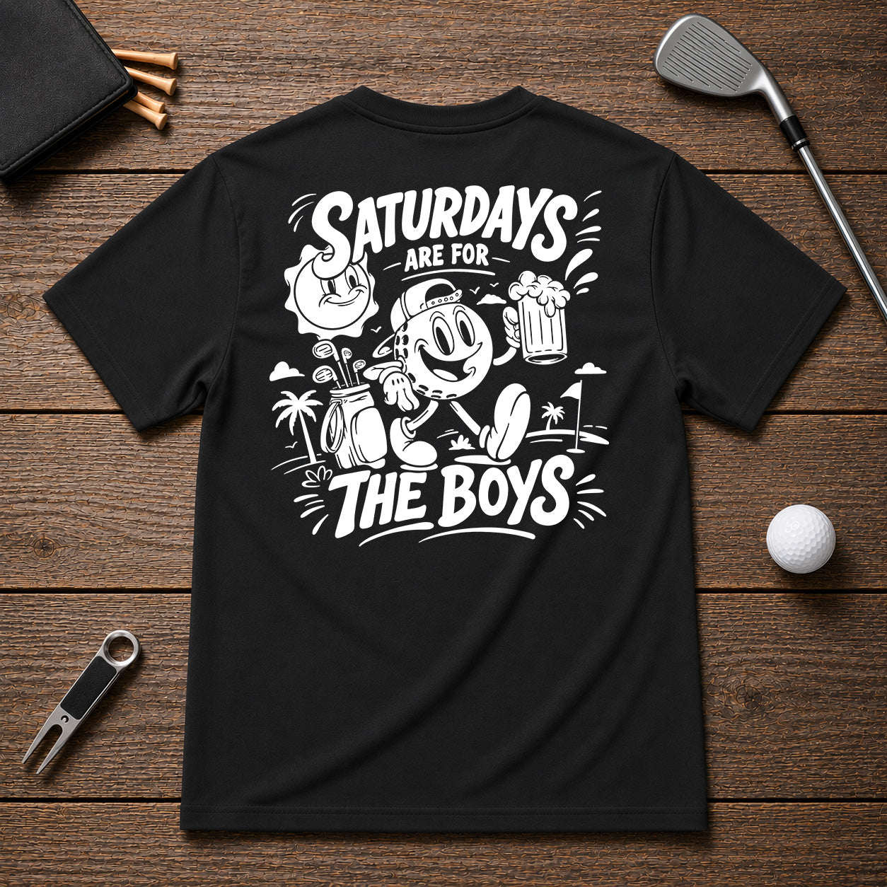 Funny golf shirt for men, who are about drinking and enjoying a day on the golf course with friends.