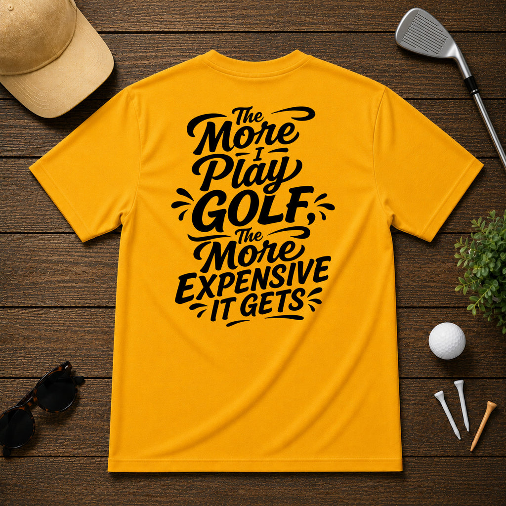 More I Play *Black* Golf T-Shirt